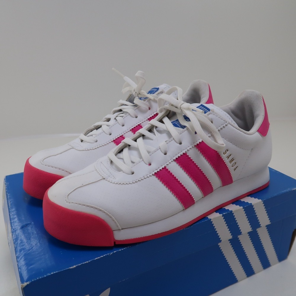 Adidas Superstar‎ Athletic Shoes White Pink Trim US Men 6.5 Women 8.5